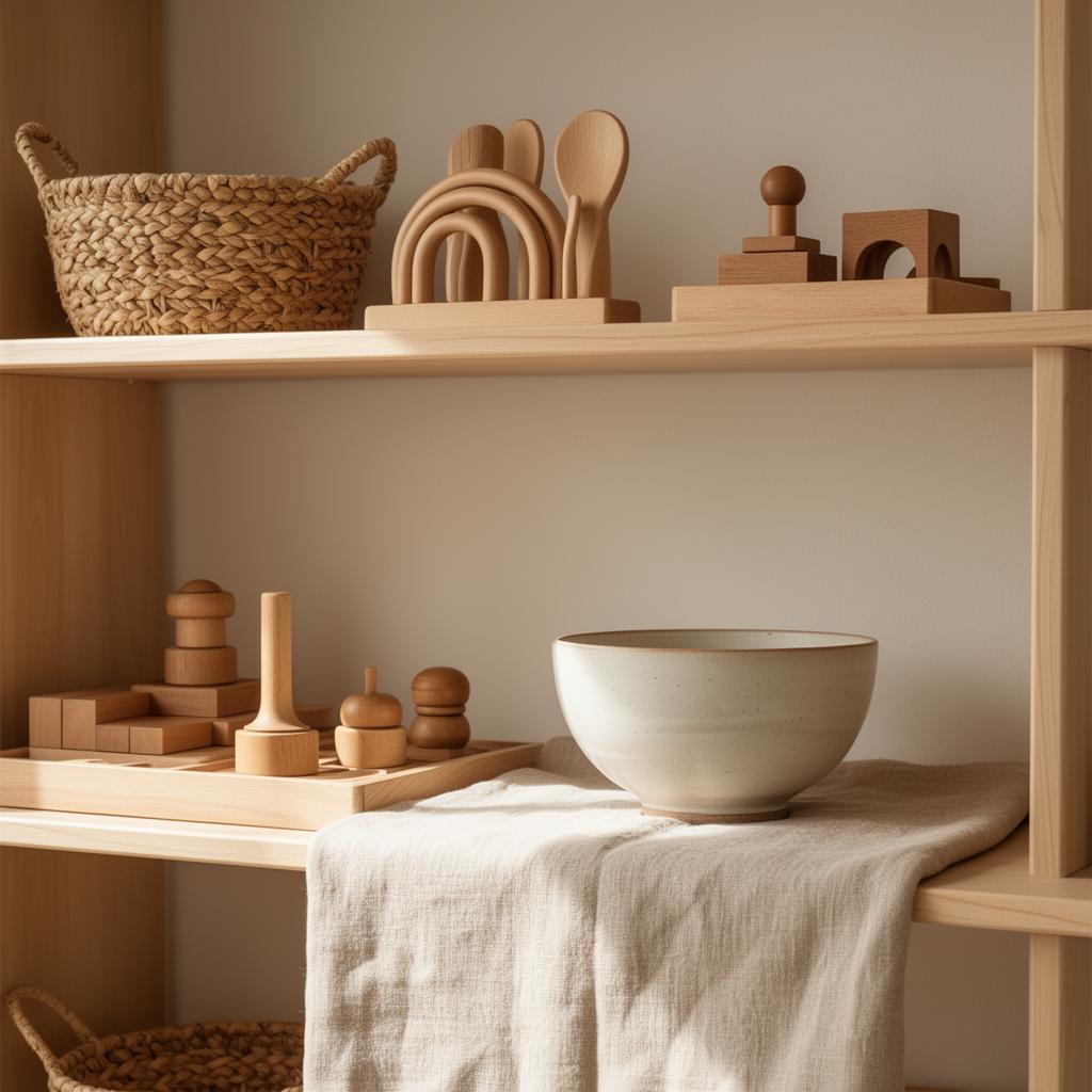 Montessori materials on a shelf